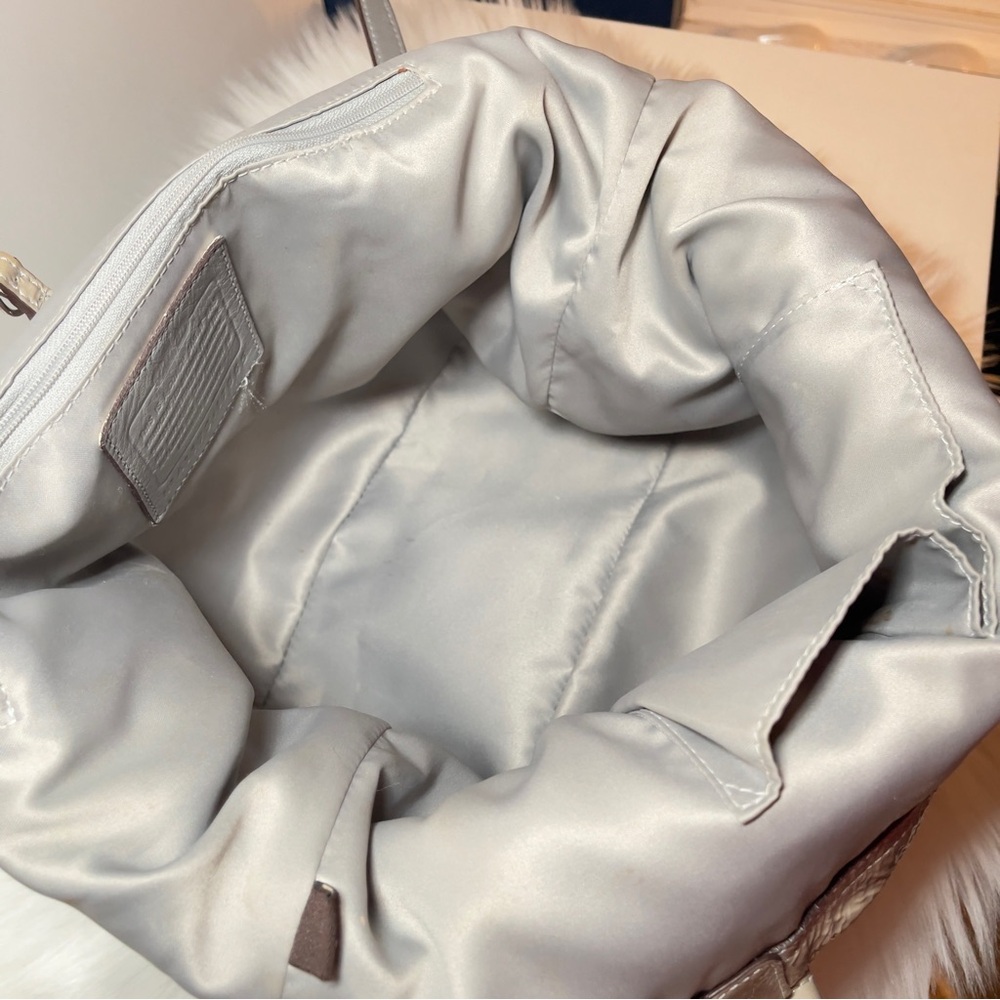 COACH Audrey Andie Gray Patent Leather Crossbody Tote Bag - Picture 11 of 16